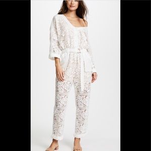 We are kindered white lace jumpsuit